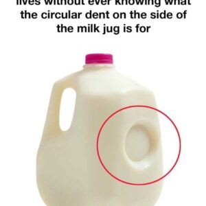 What That Circular Bump on a Milk Jug Is For