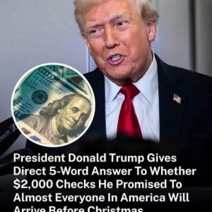 Will ,000 Trump has promised to almost everyone in America arrive before Christmas? The president has set a date