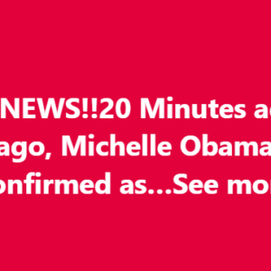20 Minutes ago in Chicago, Michelle Obama was confirmed as…See more