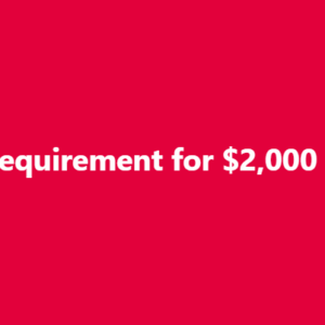 New Requirement for ,000 Checks!