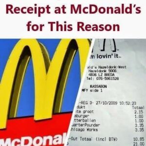 I Always Ask for a Receipt at McD