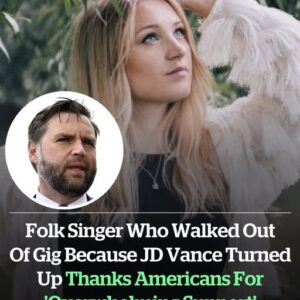Folk singer walks out of event to protest JD Vance’s appearance