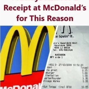 Never Forget to Ask for Your Receipt at McDonald’s