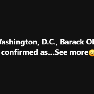 Sad in Washington, D.C., Barack Obama was confirmed as…See more