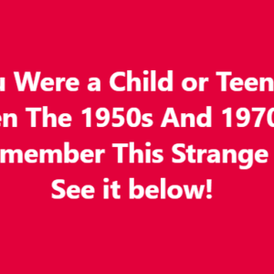 If You Were a Child or Teenager Between The 1950s And 1970s, You May Remember This Strange Object See it below!