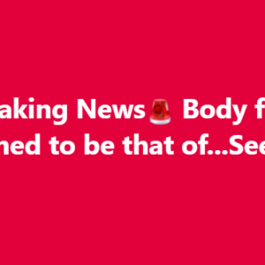 Body found confirmed to be that