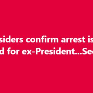 DOJ insiders confirm arrest is being planned for