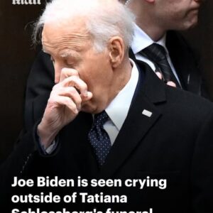JFK’s grandson Jack Schlossberg, 32, looks heartbroken as he attends sister Tatiana’s funeral after she died of cancer aged just 35, with Joe Biden seen crying
