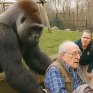 At the zoo, a gorilla suddenly attacked a man in a wheelchair, grabbed