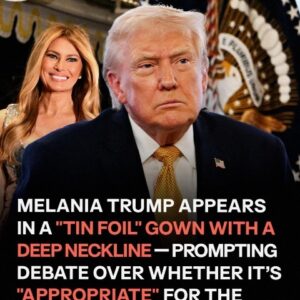 Melania Trump Shines in a Stunning Silver Dress at Mar-a-Lago New Year’s Celebration with Donald Trump