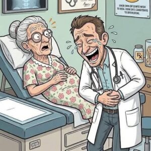 One day an old lady went to the doctor