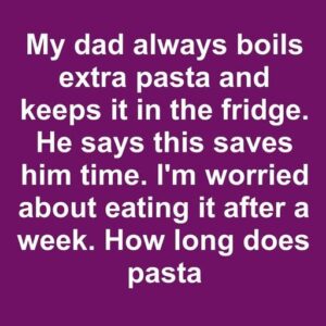 How many days does cooked pasta keep in the refrigerator?