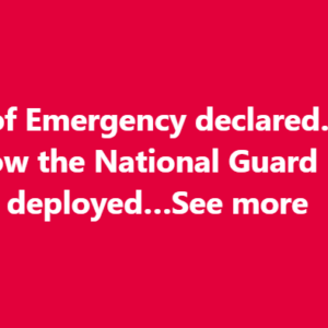 State of Emergency declared… and no