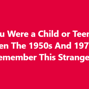If You Were a Child or Teenager Between The 1950s And 1970s, You May Remember This Strange Object