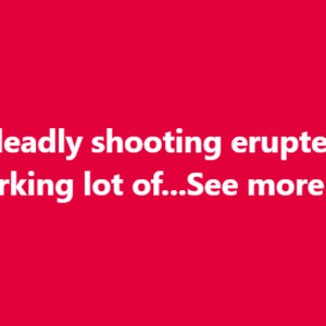 A deadly shooting erupted in the parking lot of…See more 👇