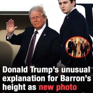 Trump’s unusual explanation for Barron’s height after photo leaves people stunned