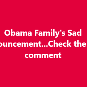 Sad News on Obama Family