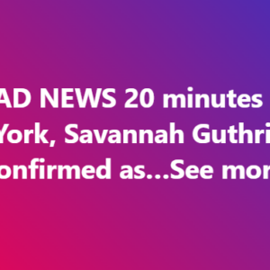 20 Minutes ago in Arizona, Savannah Guthrie was confirmed as…