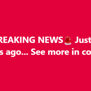 BREAKING NEWS – Just in 5 minut ago! See it!