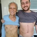 Son who donated part of h