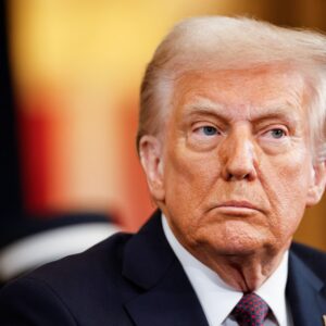 Donald Trump with tears in his eyes make