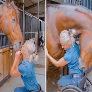 Young woman puts both babies inside the fir! See it!