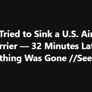 Iran Tried to Sink a U.S. Aircraft Carrier — 32 Minutes Later, Everything Was Gone See More