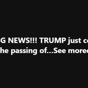 BREAKING NEWS!!! TRUMP just confirmed the passing of…See more
