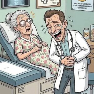 One day an old lady went to the doctor