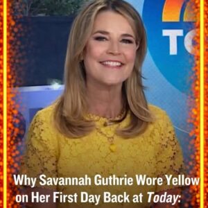 Why Savannah Guthrie Wore Yellow on Her First Day Back at Today: The Special Meani