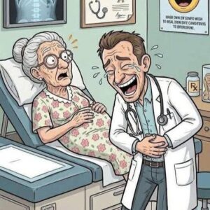 One day an old lady went to the doctor