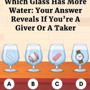 Which Glass Has More Water: Your Answer Reveals If You’re A Giver Or A Taker
