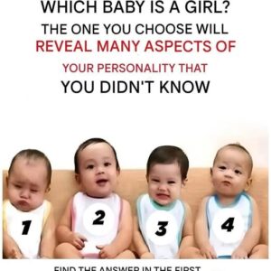 Psychological test: Which of these four babies is a little girl?