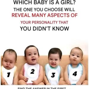 Psychological test: Which of these four babies is a little girl?