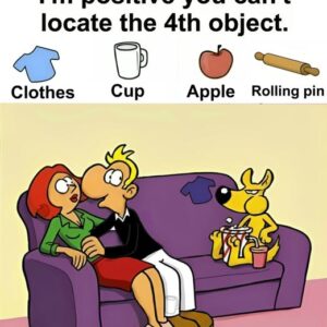 Find Clothes, Cup, Apple, Rolling pin.