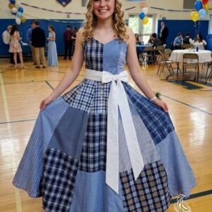 I Sewed a Dress From My Dad’s Shirts for Prom in His Honor – My Classmates Laughed Until the Principal Took the Mic and the Room Fell Silent