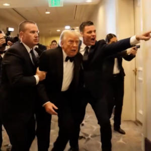 Chaos at White House Correspondents’ Dinner as gunman storms hotel, opens fire outside ballroom and Trump is evacuated