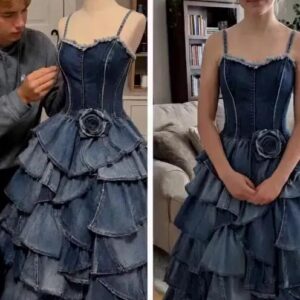 My stepmom refused to pay for my prom dress, so my brother made one from our late mom’s old jeans but when I walked into prom, her plan to embarrass me took a turn she never saw coming.