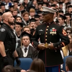 Security Approached a Marine at Graduation — Then Six Young Men Stepped Forward