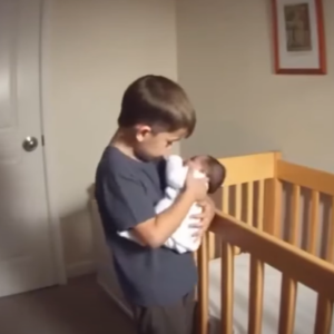 Young parents observed their eldest son going into his younger brothers room each morning at!