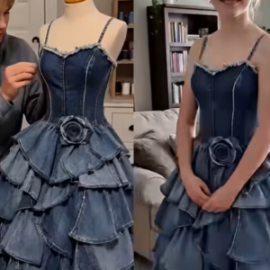 My stepmom refused to pay for my prom dress, so my brother made one from our late mom’s old jeans but when I walked into prom, her plan to embarrass me took a turn she never saw coming.