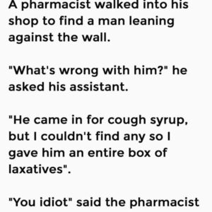 Man Goes To Pharmacy For Cough Syrup