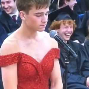 On Graduation Night, My Son Walked Onto the Stage Wearing an Outfit No One Expected—Then He Revealed the Real Reason Behind It, Leaving the Entire Auditorium in Complete Silence