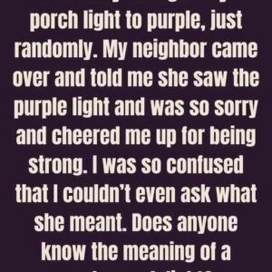 The Meaning Behind Purple Porch Lights: What They Represent and Why People Use Them